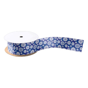 flower pattern satin ribbon