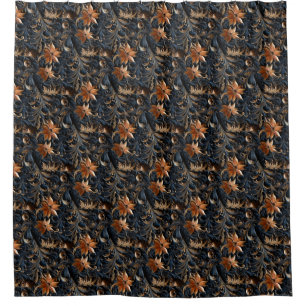Flower Pattern Shower Curtain
