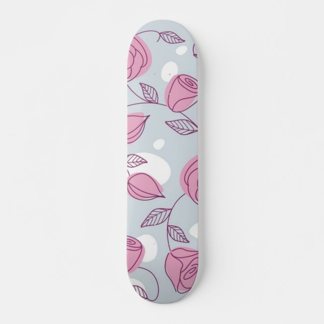 Flower pattern skateboard (Front)