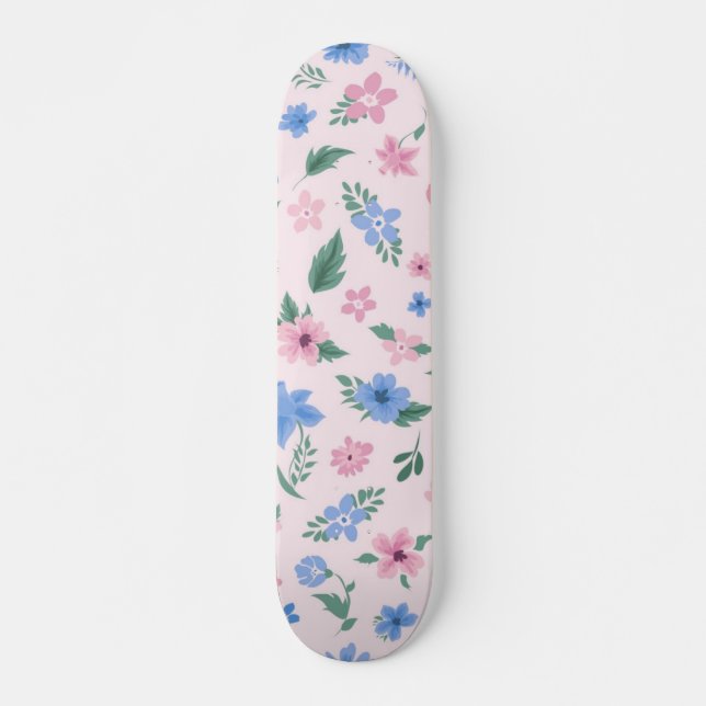 Flower pattern skateboard (Front)