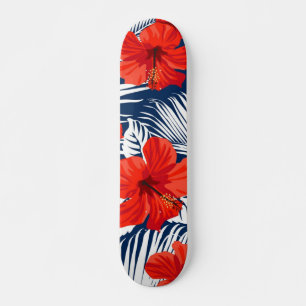 Flower pattern skateboard