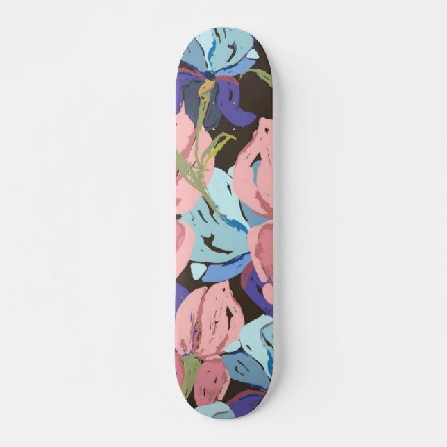 Flower pattern skateboard (Front)