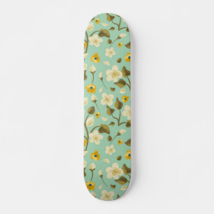 Flower pattern skateboard