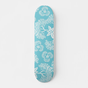 Flower pattern skateboard