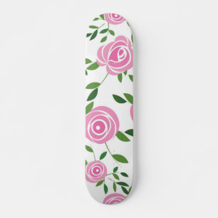 Flower pattern skateboard