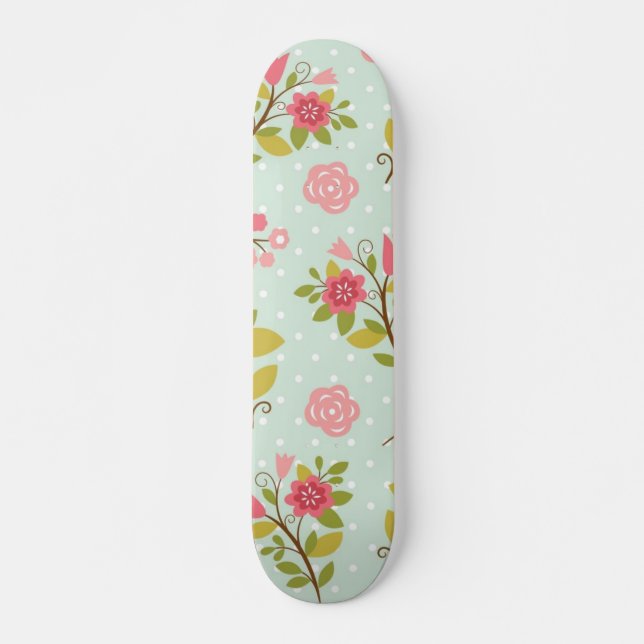 Flower pattern skateboard (Front)