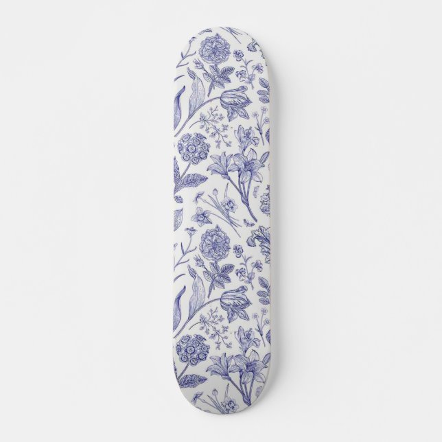 Flower pattern skateboard (Front)