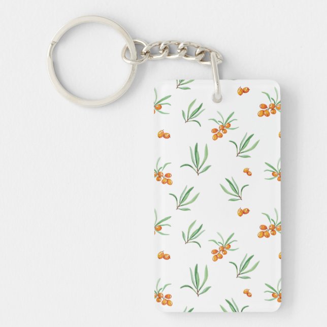 Flower Pattern Spring Floral Acrylic Key Ring (Front)