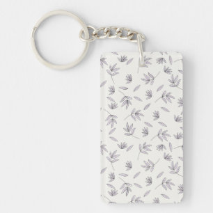 Flower Pattern Spring Floral Acrylic Key Ring