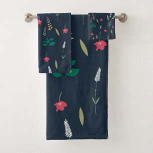Flower Pattern Spring Floral Bath Towel Set
