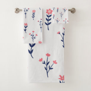 Flower Pattern Spring Floral Bath Towel Set