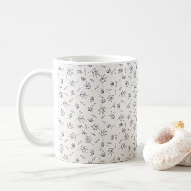 Flower Pattern Spring Floral Classic Coffee Mug (With Donut)
