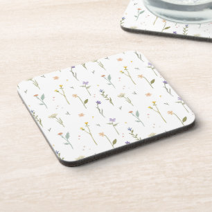 Flower Pattern Spring Floral Hard plastic Coaster