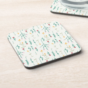 Flower Pattern Spring Floral Hard plastic Coaster