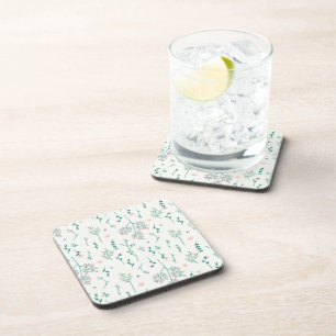Flower Pattern Spring Floral Hard plastic Coaster