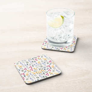 Flower Pattern Spring Floral Hard plastic Coaster