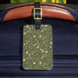 Flower Pattern Spring Floral Luggage Tag