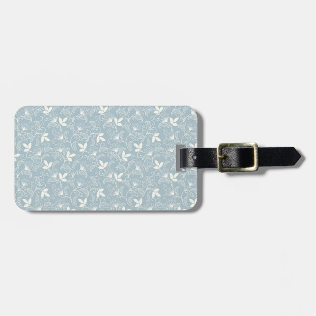Flower Pattern Spring Floral Luggage Tag (Front Horizontal)