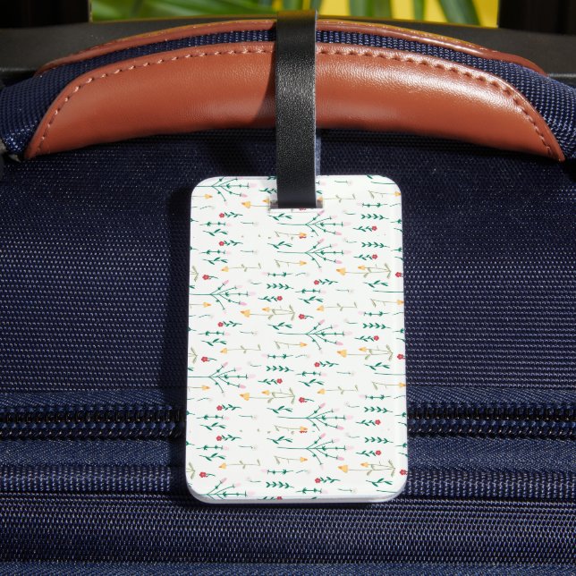Flower Pattern Spring Floral Luggage Tag (Back Insitu 4)