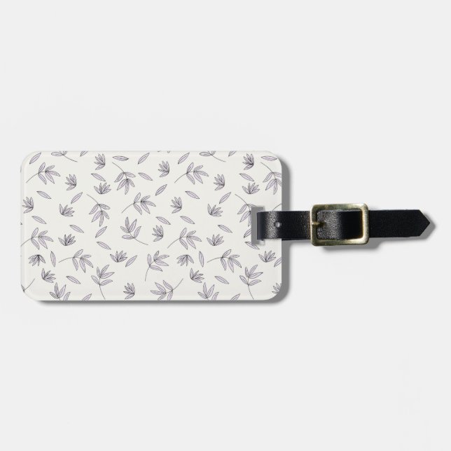 Flower Pattern Spring Floral Luggage Tag (Front Horizontal)