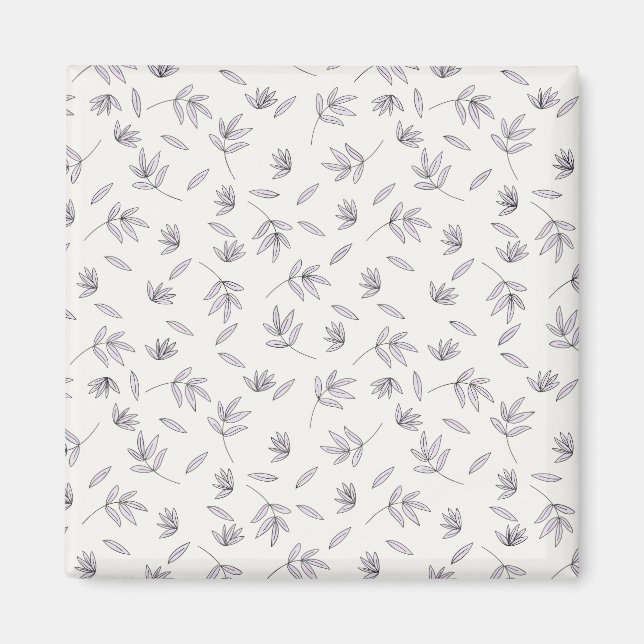 Flower Pattern Spring Floral Square Magnet (Front)