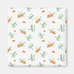 Flower Pattern Spring Floral Square Magnet