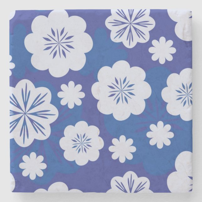 flower pattern stone coaster (Front)