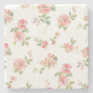 Flower pattern stone coaster