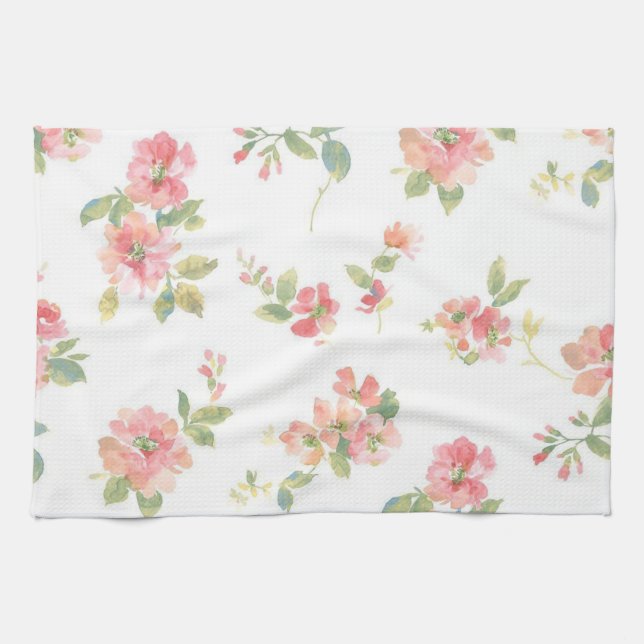 Flower pattern tea towel (Horizontal)