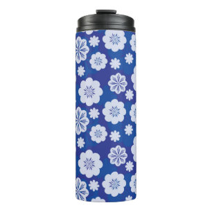 flower pattern thermal tumbler