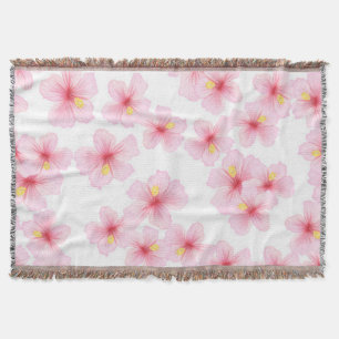 Flower pattern throw blanket