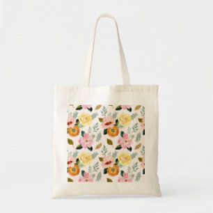 flower pattern tote bag