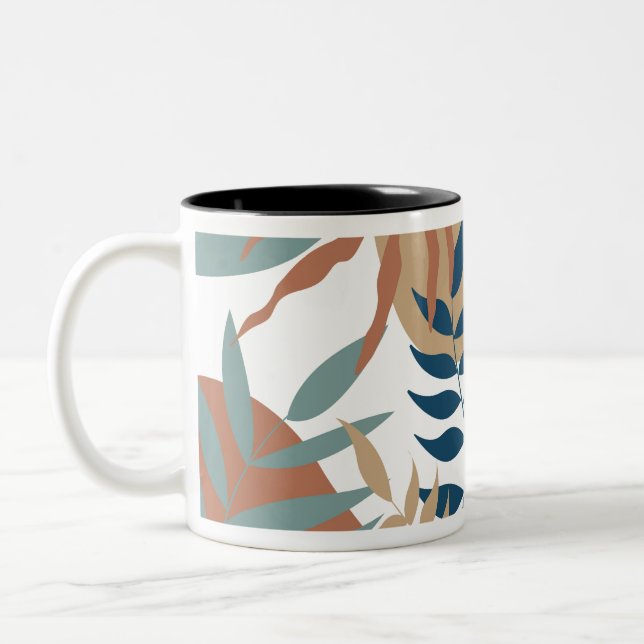 flower pattern Two-Tone coffee mug (Left)