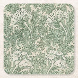 Flower Pattern, William Morris Square Paper Coaster