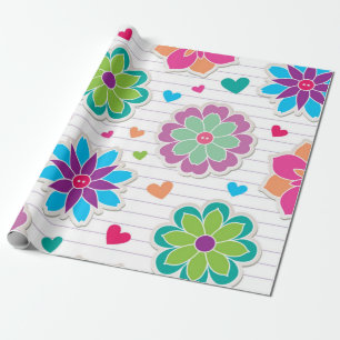 Flower pattern wrapping paper
