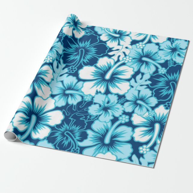 Flower pattern wrapping paper (Unrolled)