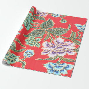Flower pattern wrapping paper