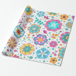 Flower pattern wrapping paper