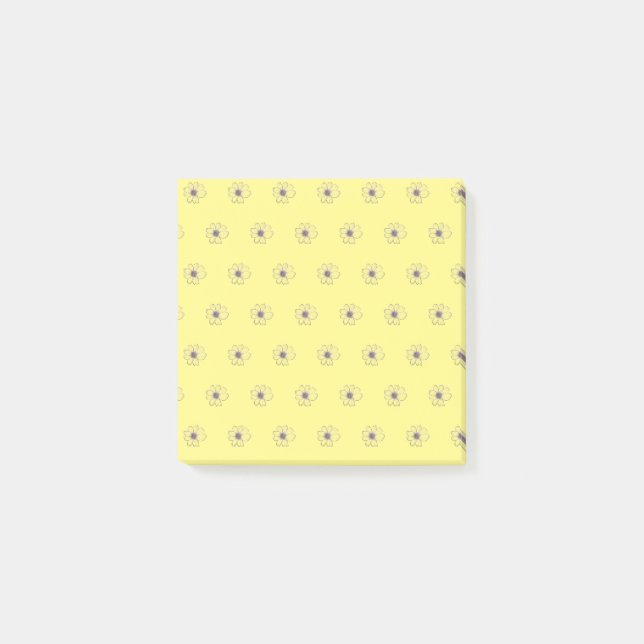 Flower Pattern Yellow Notes (Front)