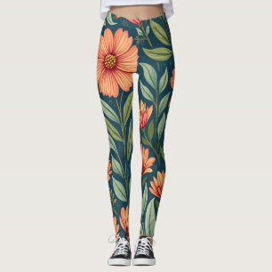 flower-patterned leggings