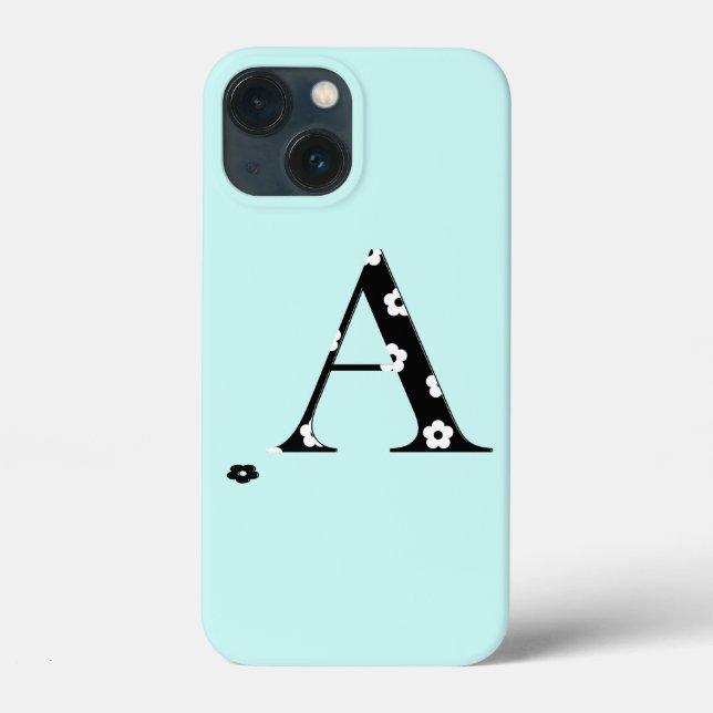 Flower Patterned Letter A iPod Touch Case (Back)