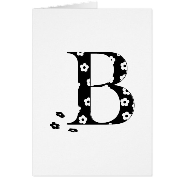 flower Patterned Letter B (Front)