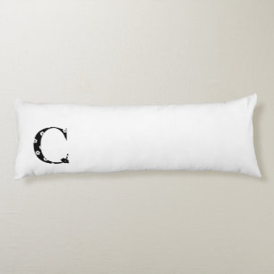 Flower Patterned Letter C Body Cushion