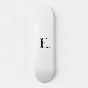 flower Patterned Letter E Skateboard