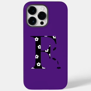 flower Patterned Letter F Case-Mate iPhone Case