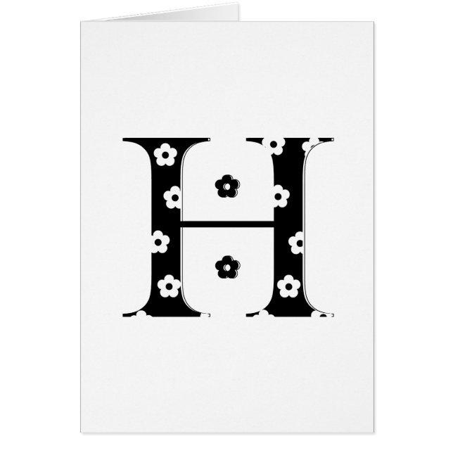 flower Patterned Letter H (Front)