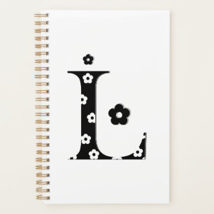 Flower Patterned Letter L Planner