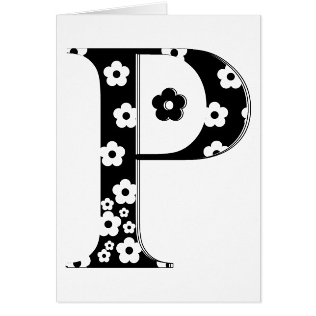 flower Patterned Letter P (Front)