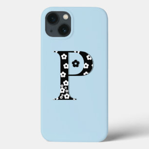 flower Patterned Letter P Case-Mate iPhone Case