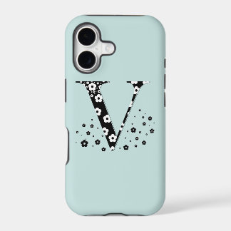flower Patterned Letter V